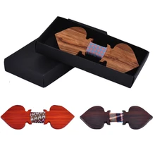 Модная деревянная бабочка джентльменские бабочки ручной работы мужской плед деревянный галстук вечерние галстуки-бабочки деревянный уникальный мужской галстук