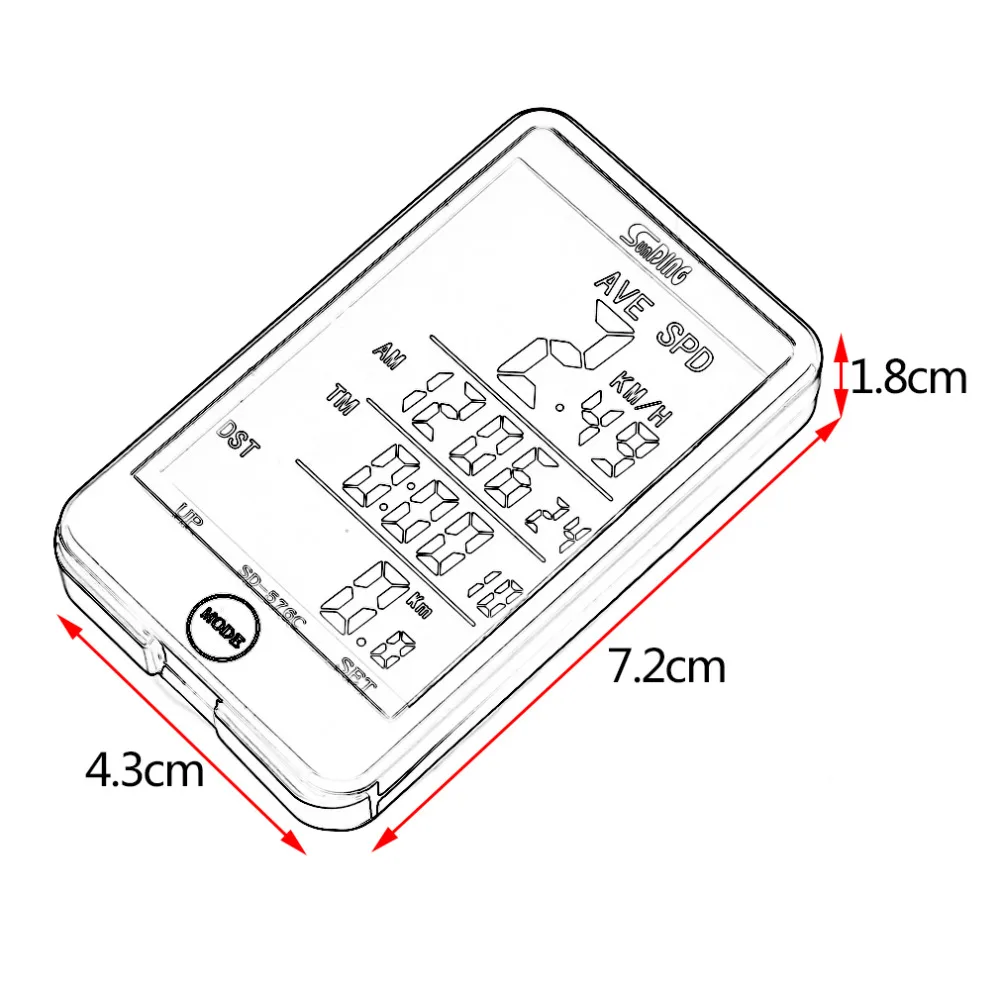 Sunding 29 функций беспроводной Велосипедный компьютер Спидометр Одометр Секундомер с батареей