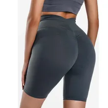 Женский пуш-ап для бедер фитнес шорты с высокой талией спортивный Быстросохнущий Спортивный обтягивающий шорты для йоги уличный беговой тренировки шорты для езды