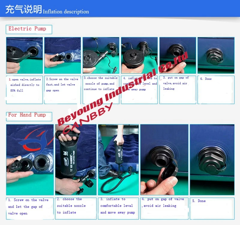 how to inflate bed__