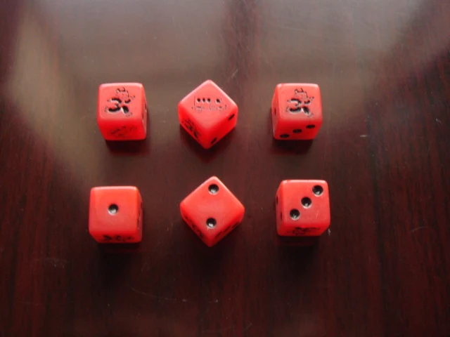 

16MM engraving clown car number dice toys collectibles ornaments carved patterns logo