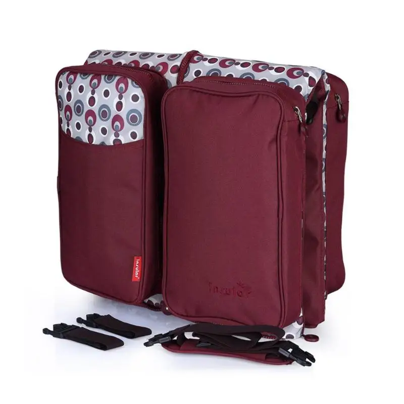 Многоцелевой стильный подгузник сумки большой емкости портативный путешествия кровать колыбели подгузники сумка складная Мумия сумка на