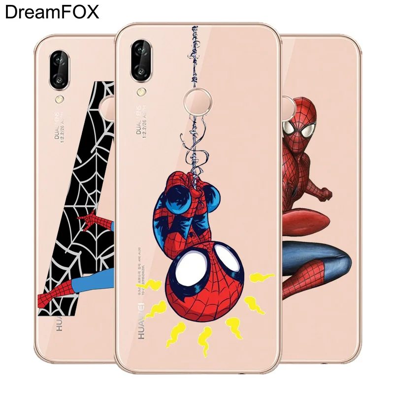 DREAMFOX L016 Американский Человек-паук Мягкий ТПУ силиконовый чехол для huawei Honor 6A 6C 7X9 10