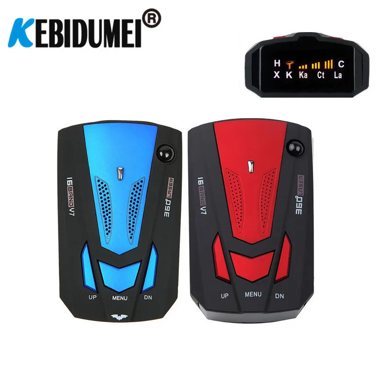 

12V Auto Radar Detector Russia English voice prompt V7 Car Anti Radars Vehicle X CTK La speed alarm without GPS Function