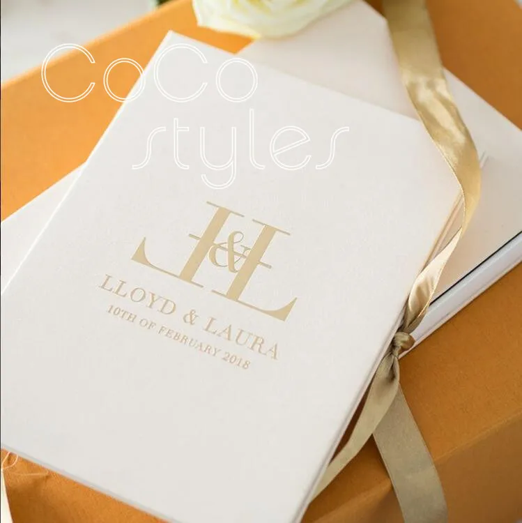  Cocostyles bespoke modern foiling folded hard cover invitation card with pocket for talented weddin - 32881011104