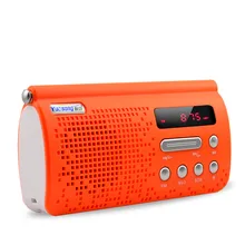 T308 портативный стерео мини fm-радио динамик музыкальный плеер с TF картой USB AUX вход фонарик SOS