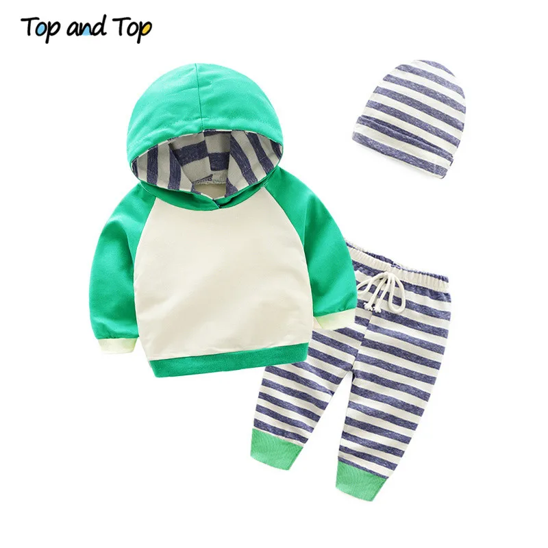 Top and Top Unisex Baby Casual Clothes Cotton Toddler Boys Clothing Set