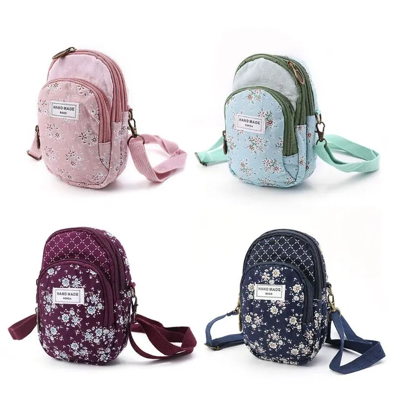 

Retro Flower Women Wallet Purse Coin Cell Phone Mini Crossbody Shoulder Bag 2018 Cute Bags for Women Fashion
