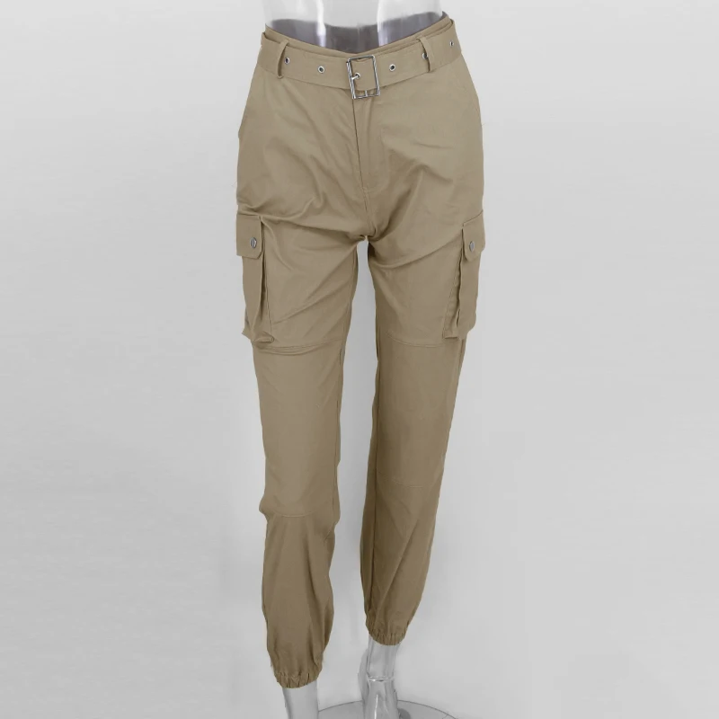 COSYGA, летние свободные штаны, повседневные штаны с высокой талией, узкие брюки с карманами, офисные длинные брюки, женские брюки