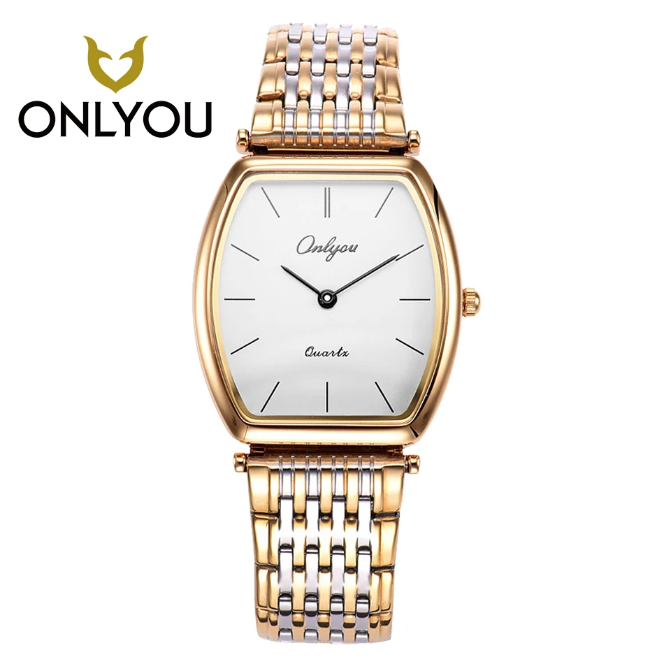 

ONLYOU Lovers Watch Women Waterproof Wristwatch Men Stainless Steel Gold Dress Casual Girl and Boy Clock Male relogio masculino