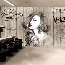 Beibehang фото обои скандинавский парикмахерский салон красоты парикмахерский фон украшения стен 3d обои росписи