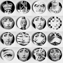 Dishes Plates Ceramic Face Cavalieri Black/white Home/hotel-Decor Hanging Illustration