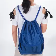 Портативная спортивная сумка из полиэстера с толстым шнурком, пояс для верховой езды, рюкзак, спортивные туфли на шнурках, сумка, одежда, рюкзаки, водонепроницаемый#137