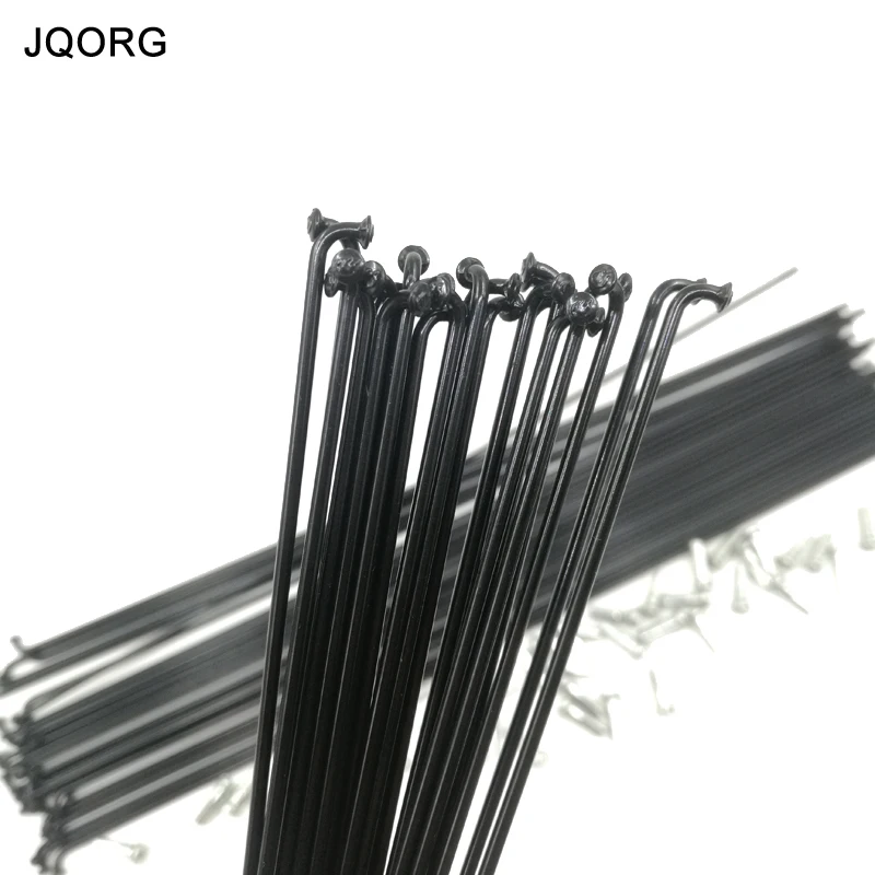 36 Pieces A Lot Diameter 2.0 mm Road Bicycle Spokes Black Color Material 45# Steel J-bend Mountain Bike Spokes For Bike Wheels