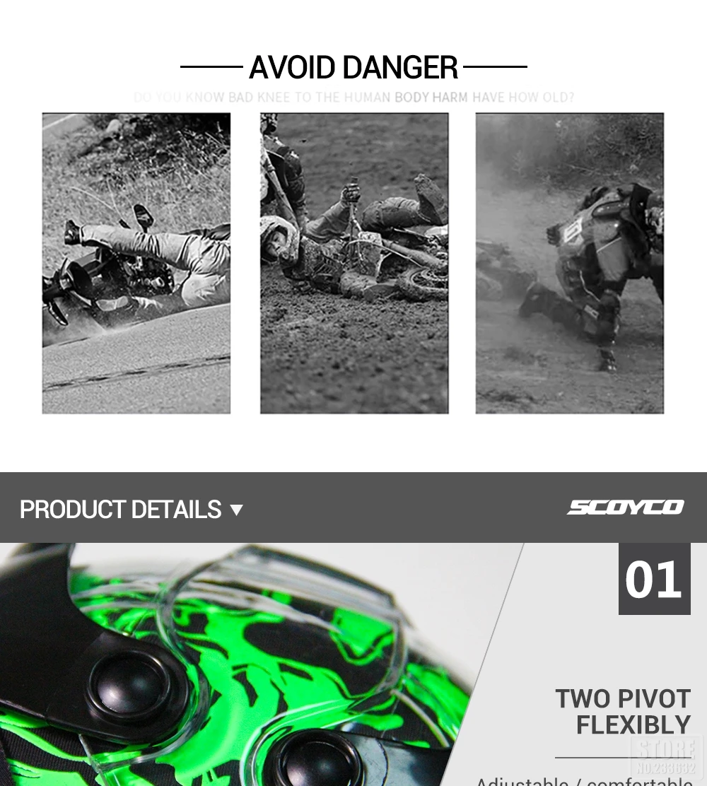 Защита для мотоцикла, защита колен для мотокросса, мотогонок, защитные наколенники Scoyco K12