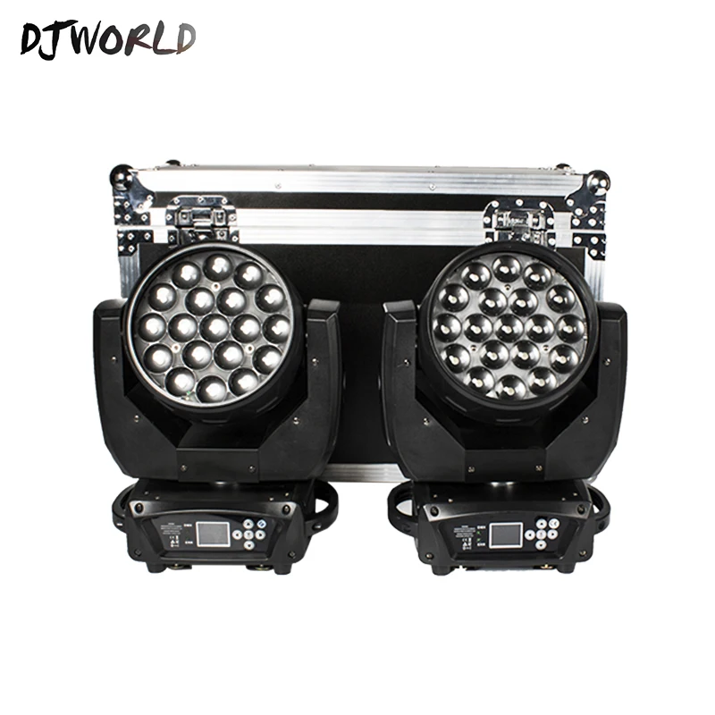 

LED Beam Wash2 PCS 19x12W RGBW Zoom Lighting Professional For DMX512 Stage Effect Lighting Parties Dance Floor With Flight case