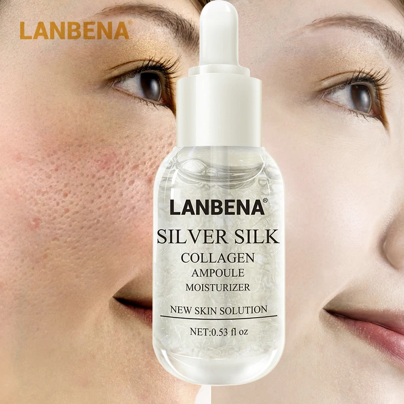 

LANBENA Silver Silk Collagen Ampoule Serum Tightening Pores Repairing Revitalizing Moisturizing Nourishing Anti Aging Skin Care