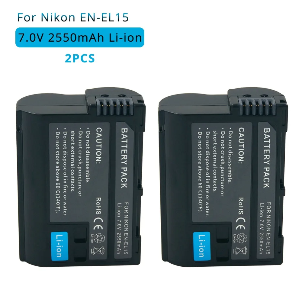 EN EL15 2550mAh ENEL15 EN EL15 Rechargeable Camera Battery For Nikon V1