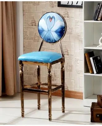 Retro bar chair modern simple iron art American bar stool rotating lift chair European bar chair family back. Retro bar chair modern simple iron art American bar stool rotating lift chair European bar chair family back.