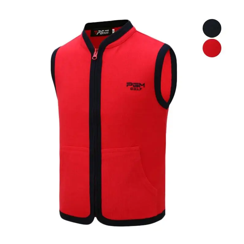 PGM/детская спортивная одежда для гольфа, сохраняющая тепло, куртка жилеты без рукавов для гольфа, осенне-зимняя дышащая жилетка для гольфа на молнии для мальчиков