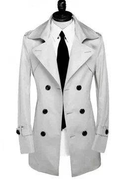 Черный мужской Тренч s, приталенный бренд casaco masculino, мужской Тренч, Мужское пальто, jaqueta masculina manteau homme размера плюс 9XL - Цвет: Серый