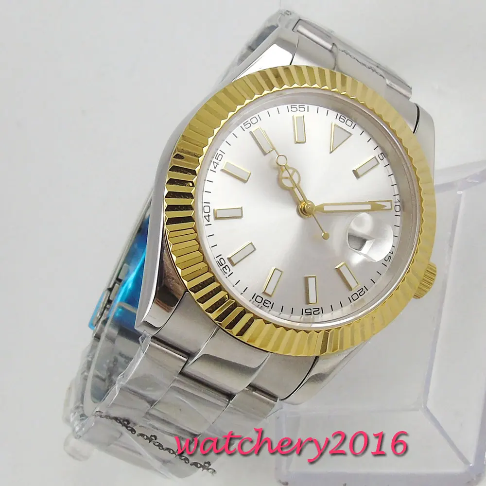 40mm Sterile Dial Steel Case Sapphire Glass Date Luminous Automatic Miyota Movement men's Watch 40mm Sterile Dial Steel Case Sapphire Glass Date Luminous Automatic Miyota Movement men's Watch