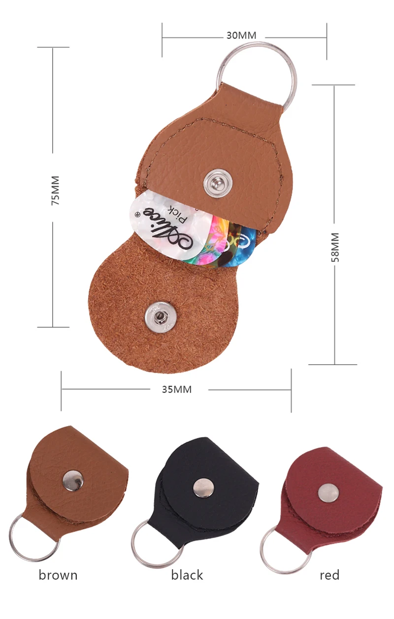 HISPETECH натуральная кожа гитарный медиатор сумка для хранения гитарные аксессуары цепочки для ключей медиаторы s коробка медиатор зажим Высокое качество прочные сумки