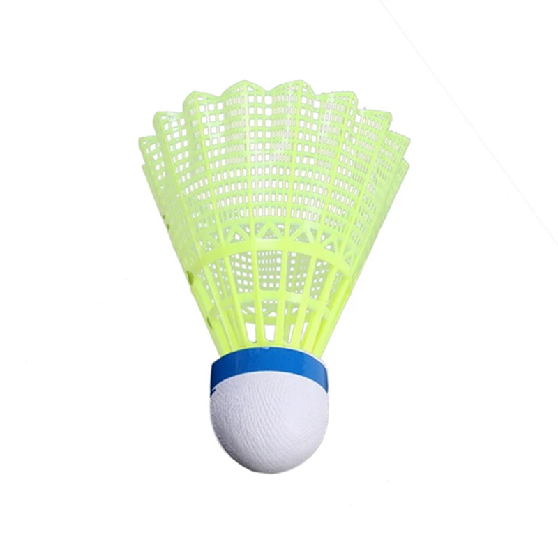 6 piezas Super Durable y de luz de plástico de Nylon de bádminton bola Bola de formación de transporte al madera de corcho bola