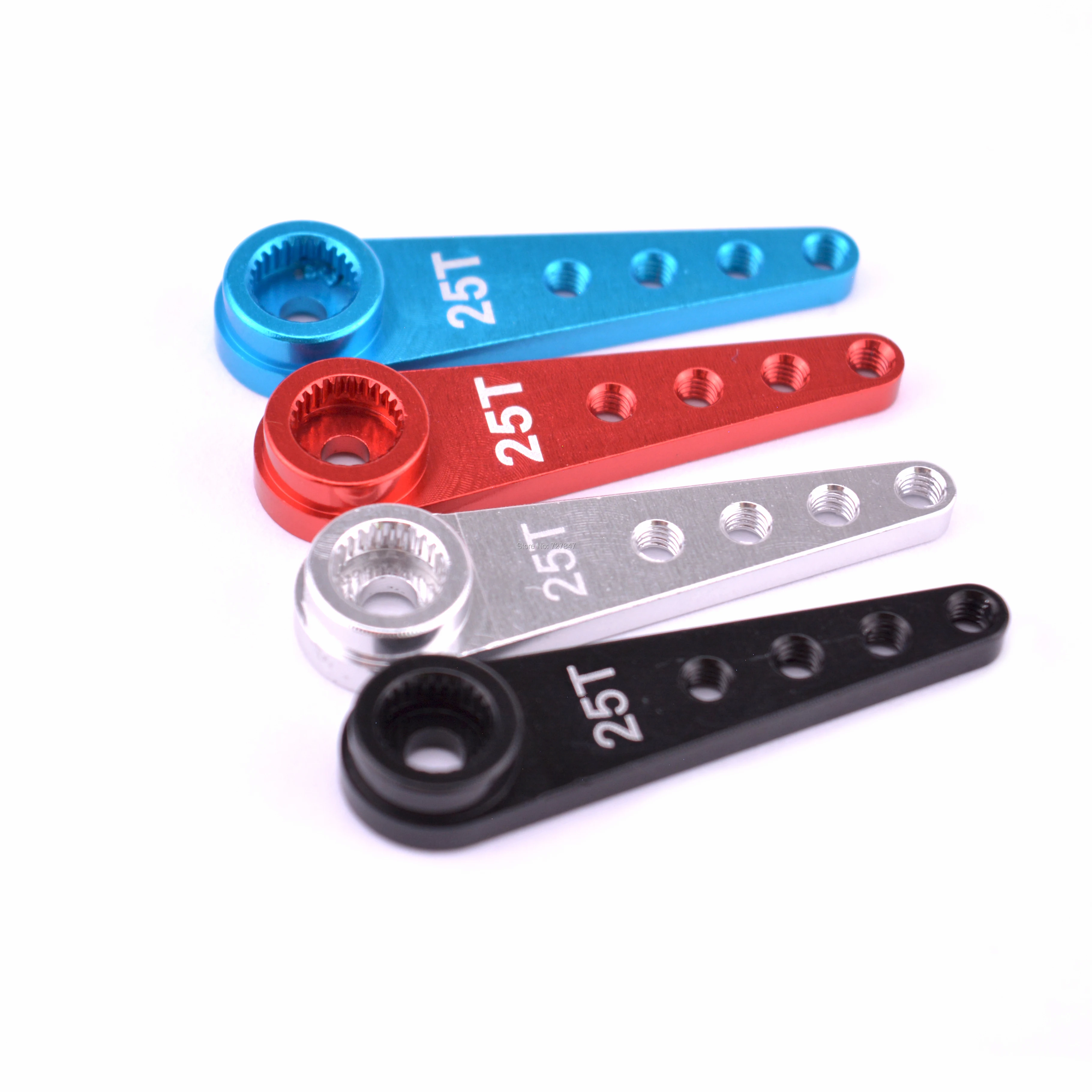 Aluminum Alloy 25T Steering Servo Arm Horn Black/Red/Blue Color for RC Car Crawler Large Torque Digital Coreless Servo parts