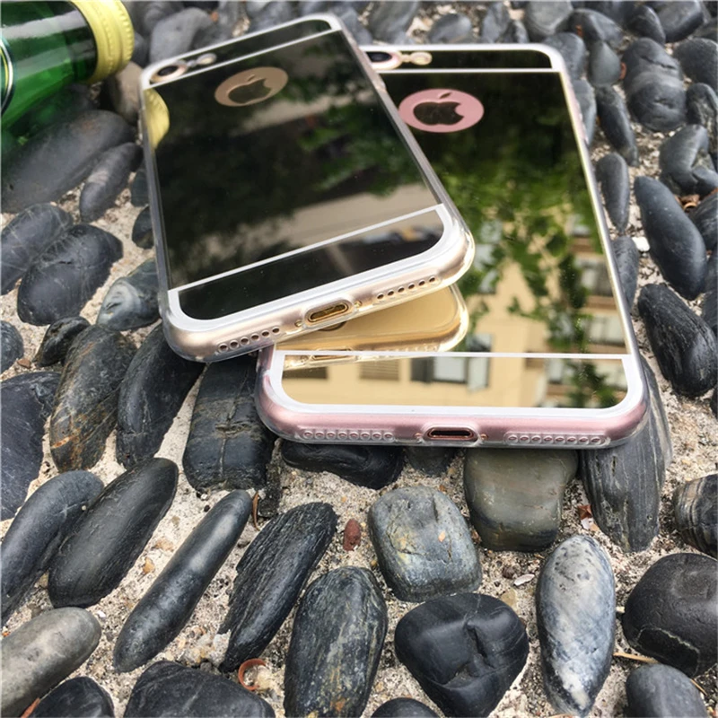 Зеркальный силиконовый чехол Nephy для iPhone 5 5S SE 5SE 6 s 6S 7 7s 8 Plus 6plus 6splus 7plus 8plus гелевый