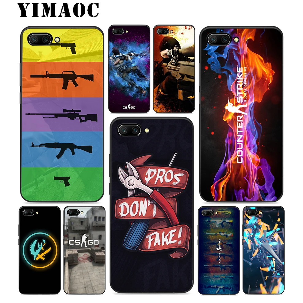 Мягкий силиконовый чехол с логотипом YIMAOC Cs Go для huawei Honor mate 10 P20 P10 P9 P8 P Smart Y6 6A 7A 7X 7C
