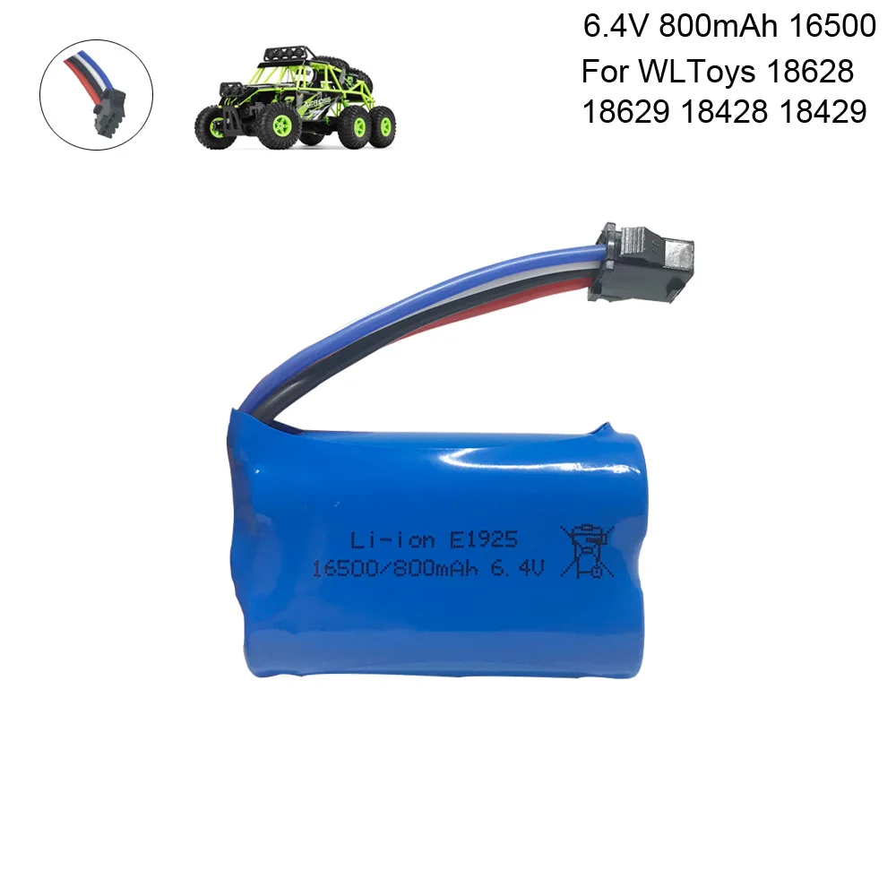 

Lipo Battery for WLToys 18628 18629 18428 18429 remote control toy car 6.4V 800mah SM-4P Connector Battery toy accessory 6.4 V