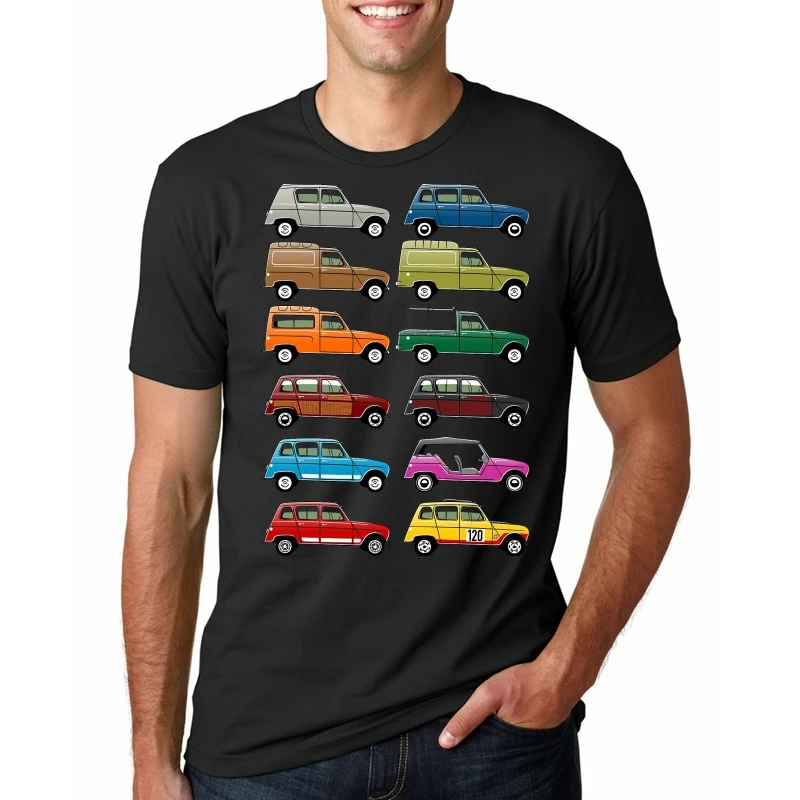 

Printed Men T Shirt Cotton O-Neck tshirts Renault 4 Short-Sleeve men T-Shirt