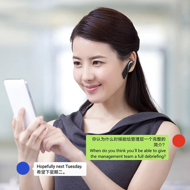 Новый смарт 28 переводчик язык устройство мгновенный портативный Bluetooth наушники