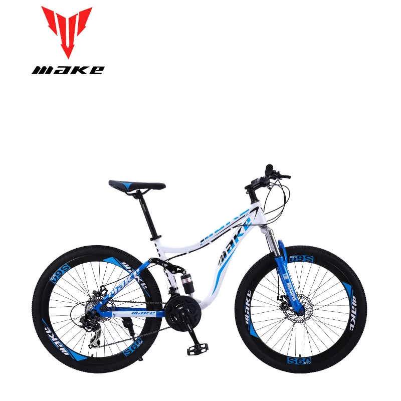 MAKE Mountain Bike Steel Frame Full Suspension Frame 24 Speed Shimano 26\ MAKE Mountain Bike Steel Frame Full Suspension Frame 24 Speed Shimano 26\