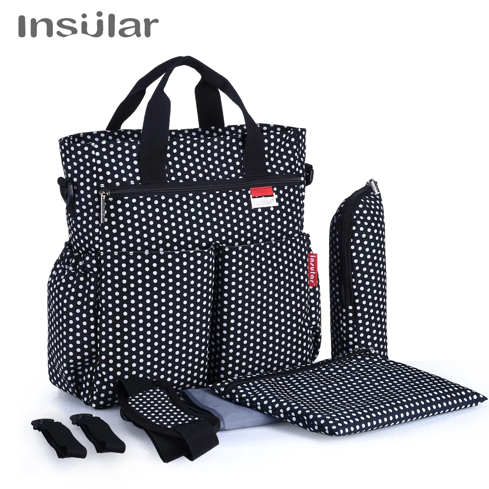 Insular цветная сумка для детских подгузников, сумки для детских колясок, водонепроницаемая сумка для мам, многофункциональная сумка для мам