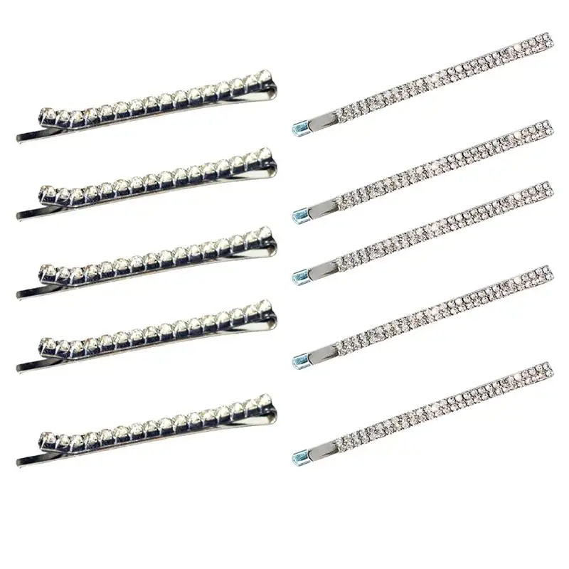 

10pcs Hairpins Rhinestone Attractive Bobby Pins Hair Clips for Girls