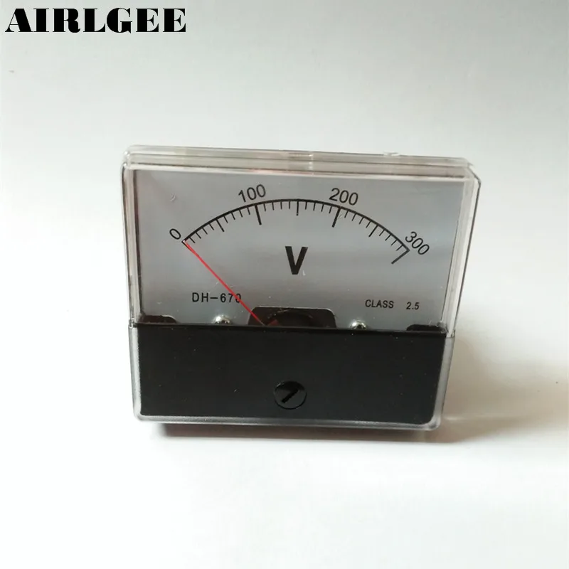 Стандартный Вольтметр 0 300 В постоянного тока с аналоговой панелью|analog panel|panel meter