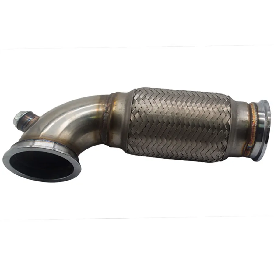 " V-Band Downpipe низкий профиль w/Flex сильфонные нержавеющей 90 градусов с выходным фланцем