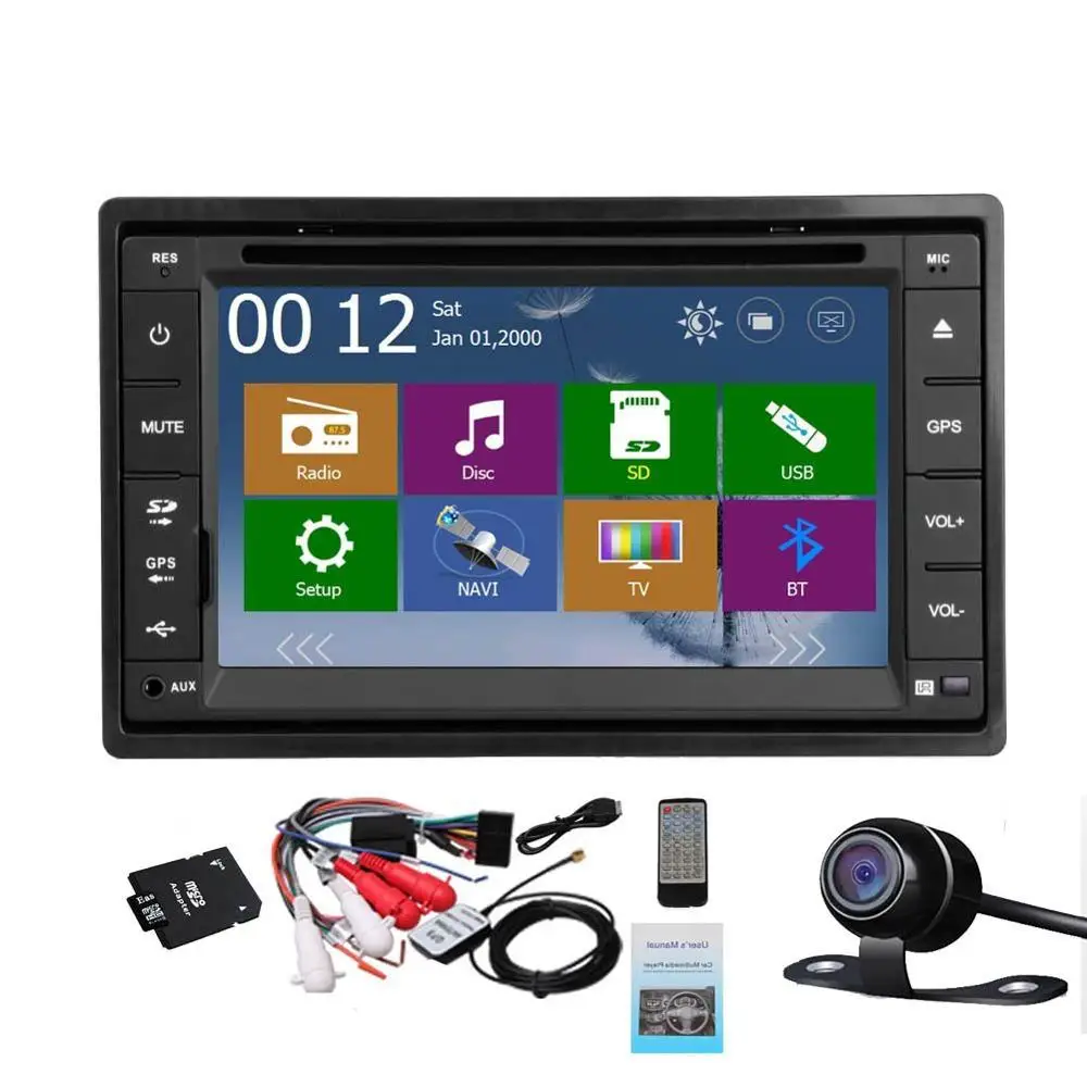 6.2 inch 2 din GPS Navigation Player Autoradio LCD Touch Screen in Dash