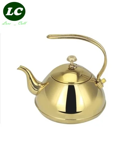 free shipping kettle inox teapot with filter Stainless steel Teapot coffee pot golden silver cold water