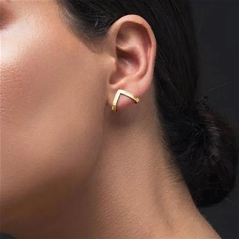 

Fashionable, Simple and New Ear Decoration V-shaped Miniature Individual Metal Ear Nail Ear Hook for the women earring