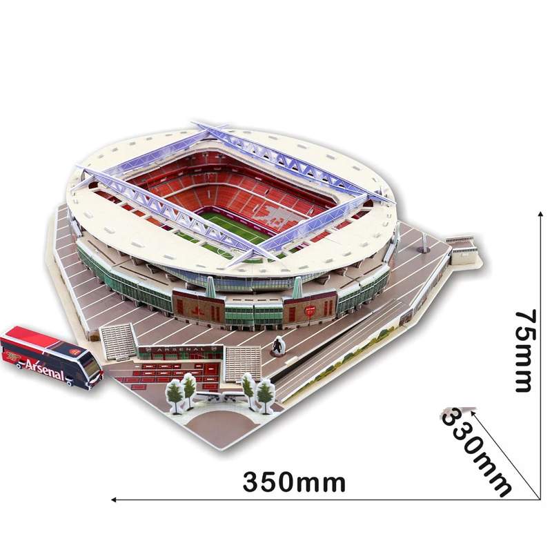 Горячие новые головоломки архитектура Великобритания Эмирейтс Королевский Arsenal футбольные стадионы игрушечные весы модели наборы из строительной бумаги