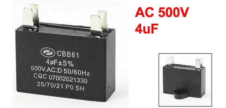 AC 500V 4uF емкость 4 контактный кондиционер вентилятор двигатель пусковой