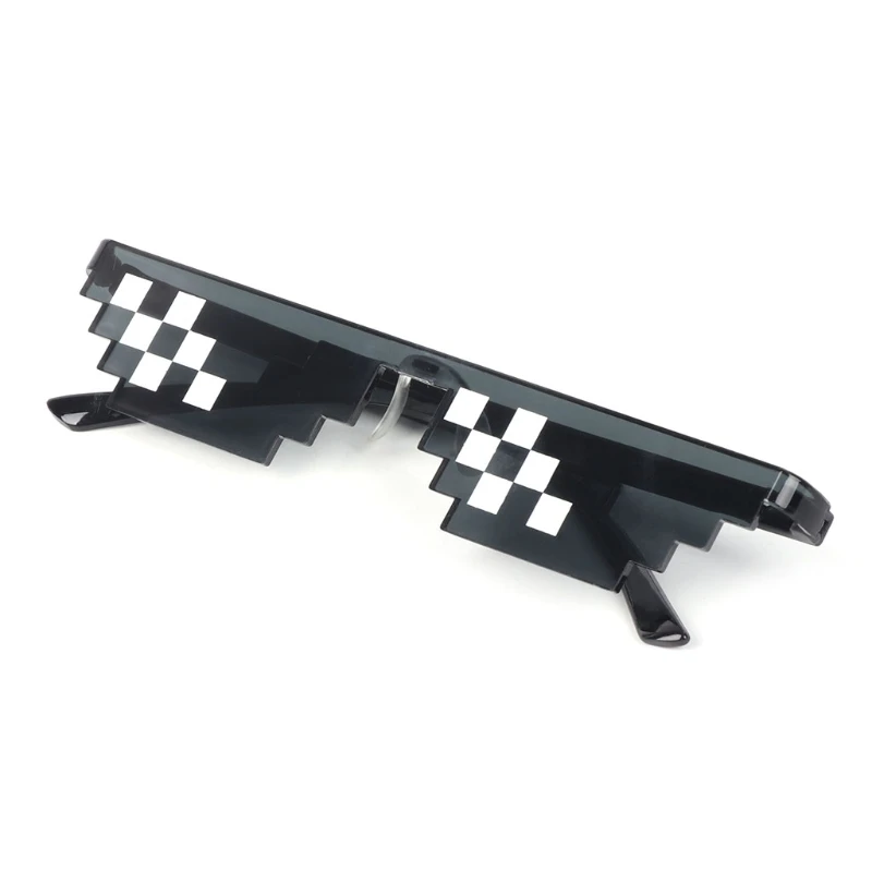 

Mosaic Sunglasses Trick Toy Thug Life Glasses Deal With It Glasses Pixel Women Men Black Mosaic Sunglasses Funny toy Oct26