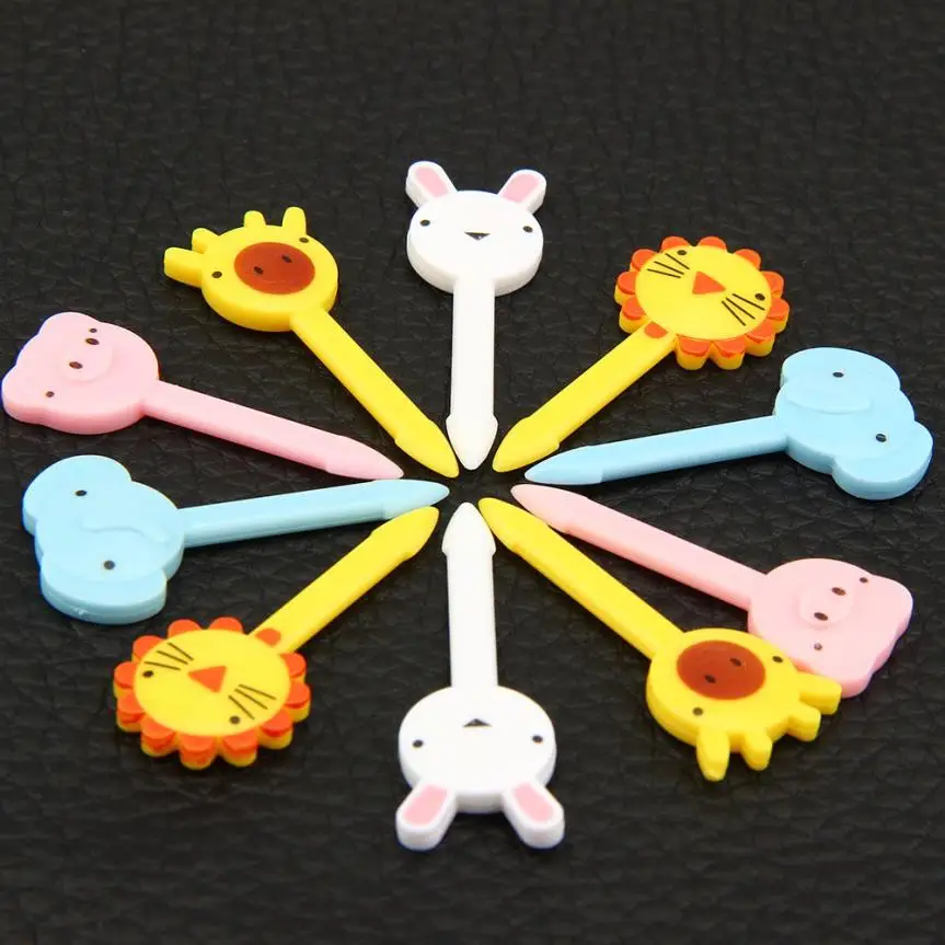 

Animal Fruit Fork Kids Use Creative Plastic Forks Food Decoration bento accessories Happy Sale ap601