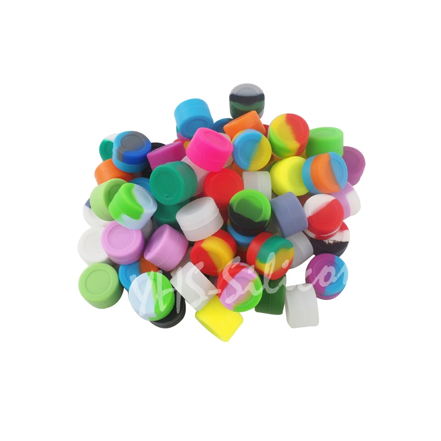 50 قطعة سيليكون جرار الحاويات Dab مربع قابلة لإعادة الاستخدام لل تركيز الشمع الأنا الإلكترونية السجائر متعددة الألوان