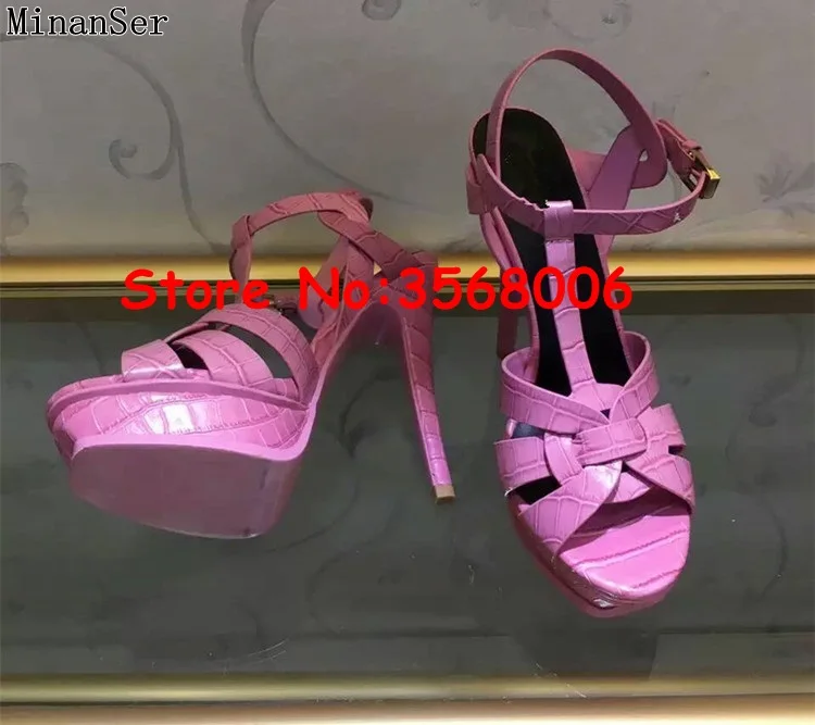 pink croc high heels