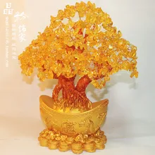 Счастливое дерево ручной бонсай. Кристалл цитрина A3