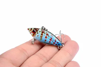 

1Pcs 3D Painting VIB Fishing Lures Hard Bait 4cm/2.7g Crankbait Vibrate Plastic Artificial Swimbait Gear Wobblers For Fishing